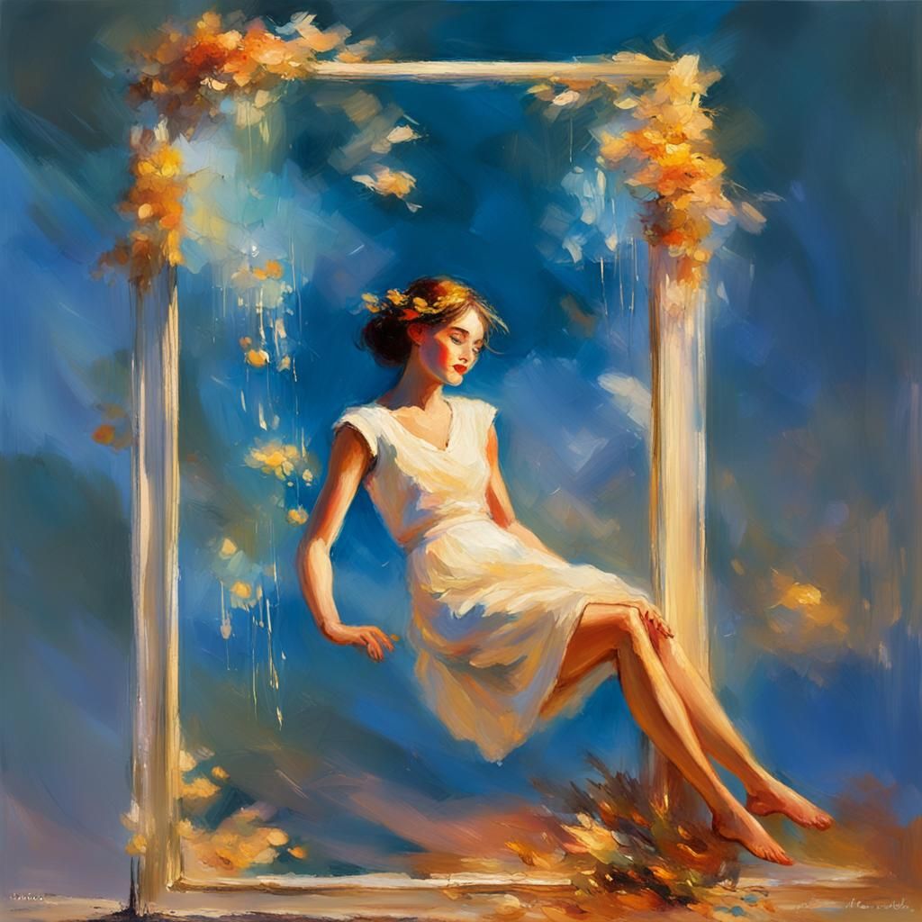 Impressionist Close-Up: A Woman's Face in Surprise