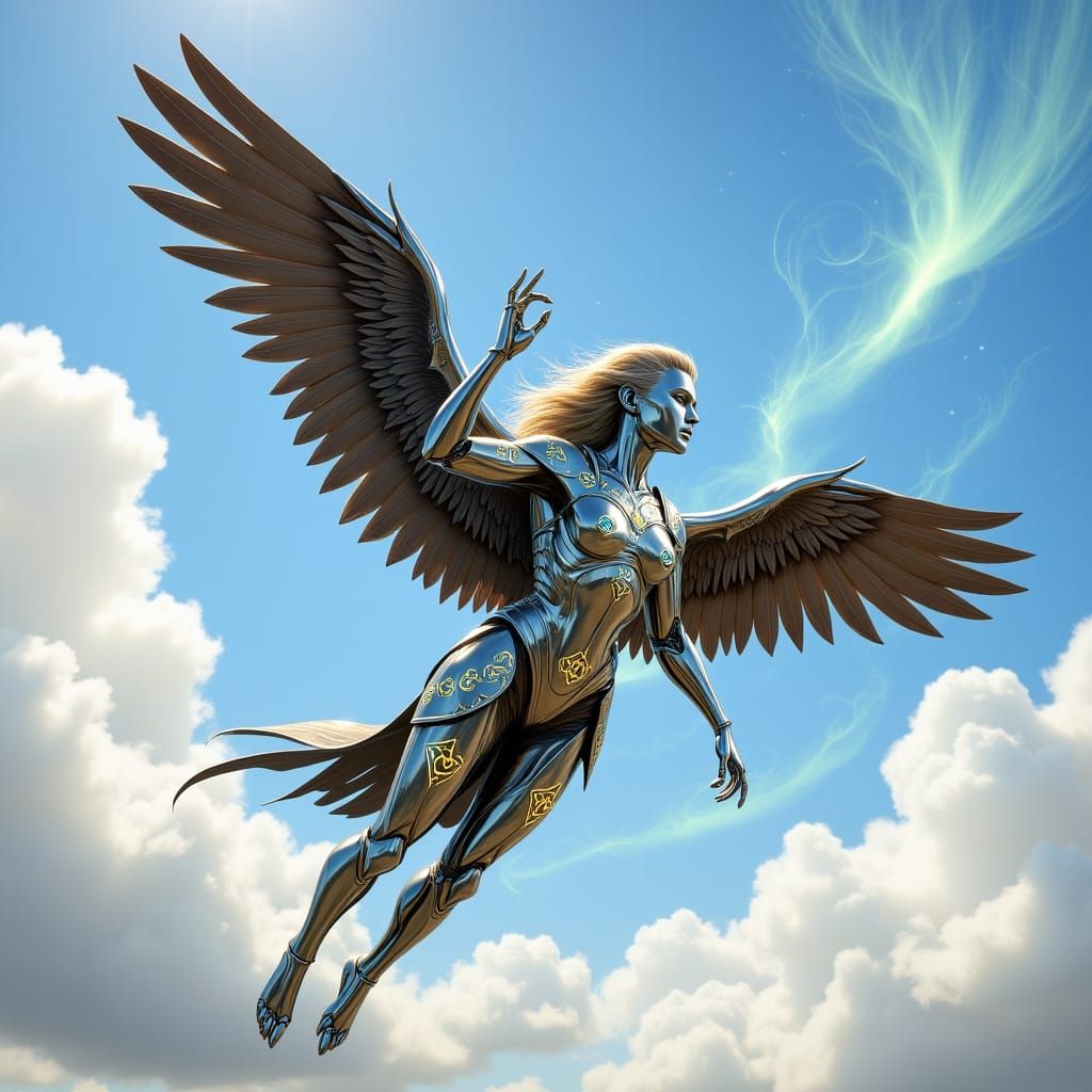 Chrome Steel Valkyrie Soaring into Battle