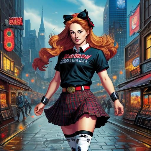 Hello Kitty in Kilt: Comic Book Art