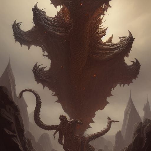 Lernaean Hydra: Dark Fantasy Concept Art