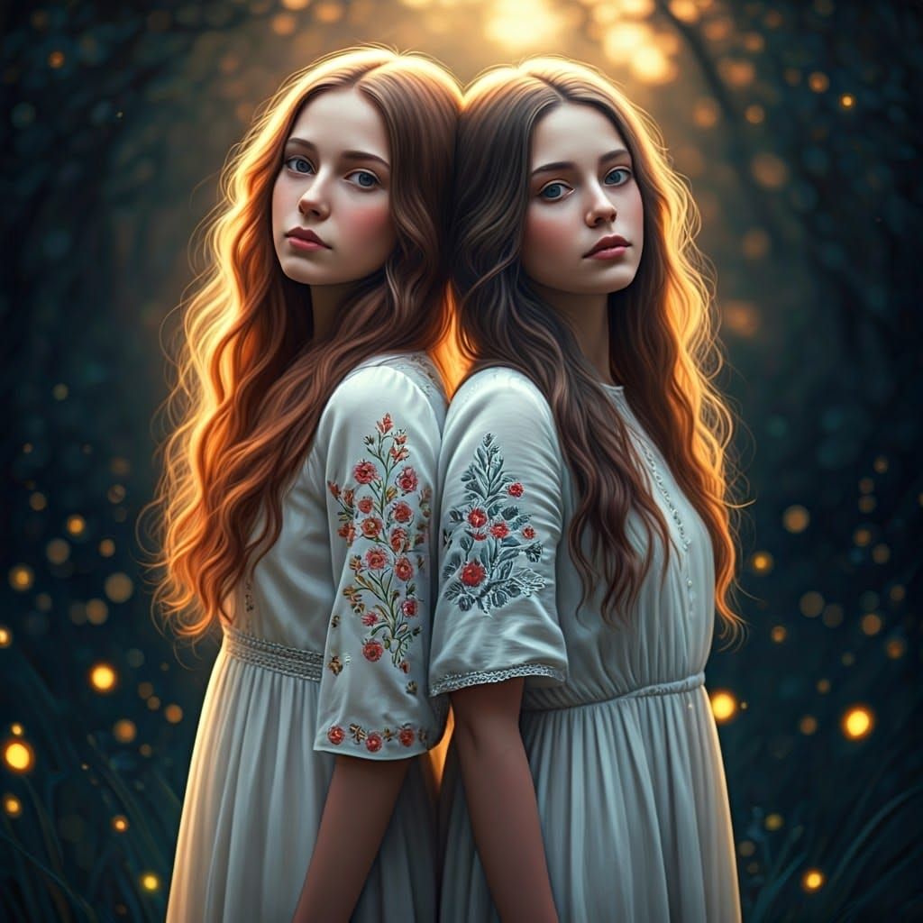 Ethereal Soul Sisters in Whimsical, Golden Light