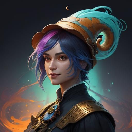 Oompa Loompa Portrait in Chocolate Factory, Digital Art