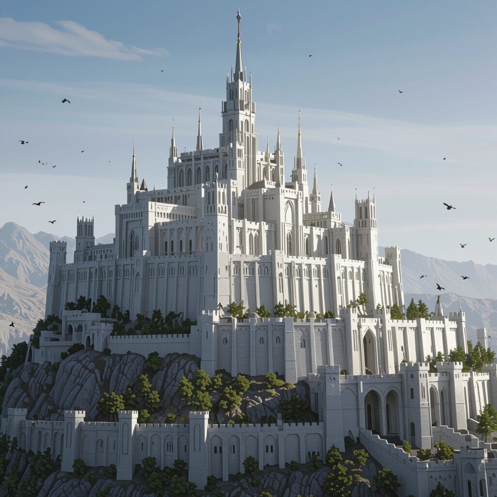 Minas Tirith Digital Rendering of the White City