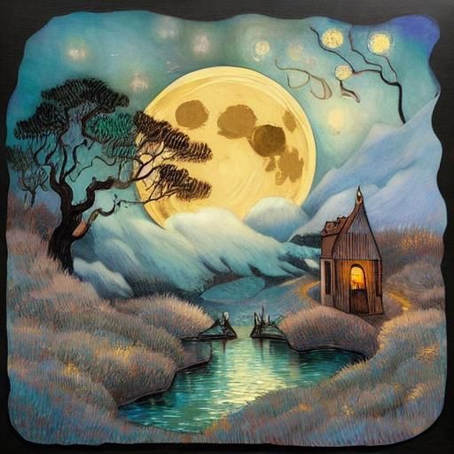 Mythological Dreams: Vintage Storybook Illustration on Crack...