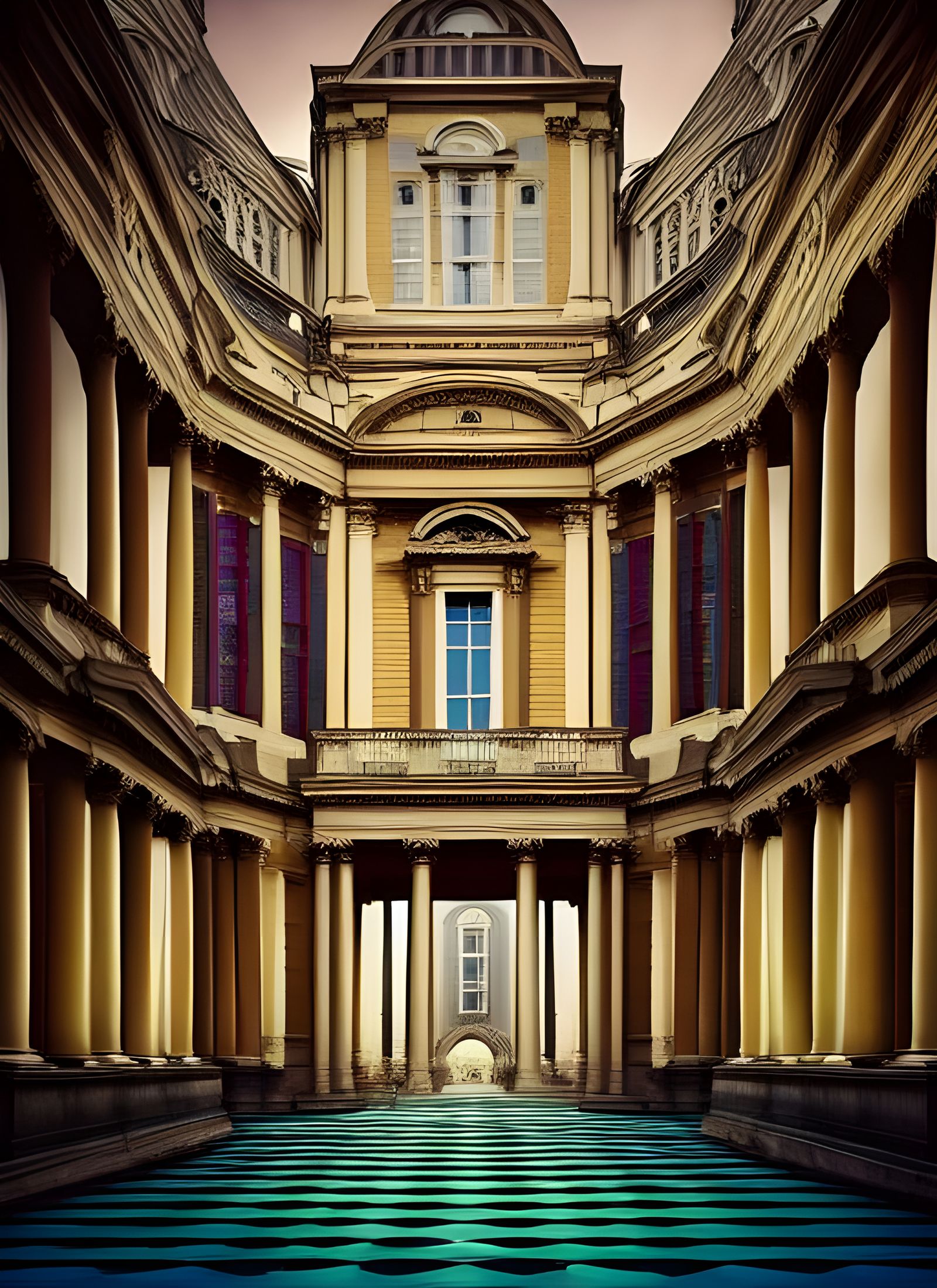 Christopher Wren Architecture in Serene Scenery