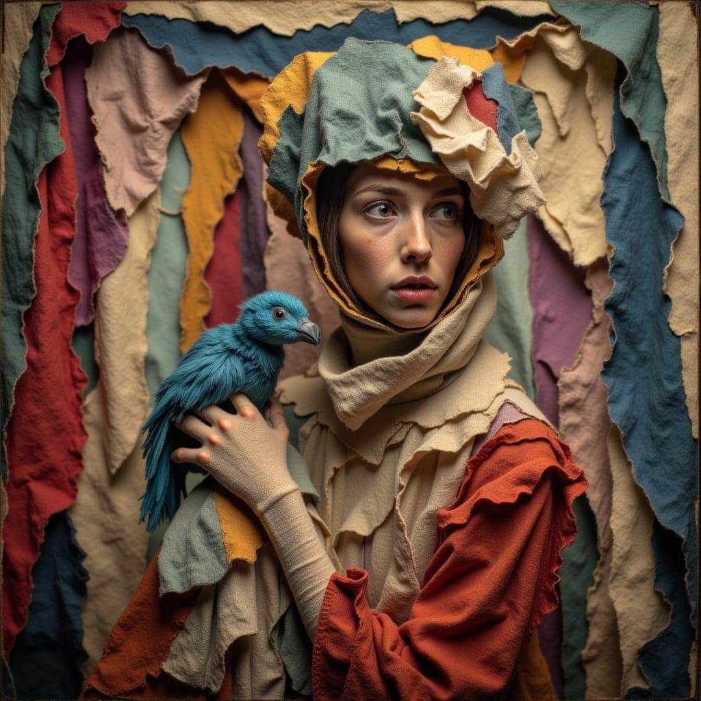 Columbina realizes her carnival is over <lora:Linen and Canvas:1.0> <lora:ShadowBox:1.0>