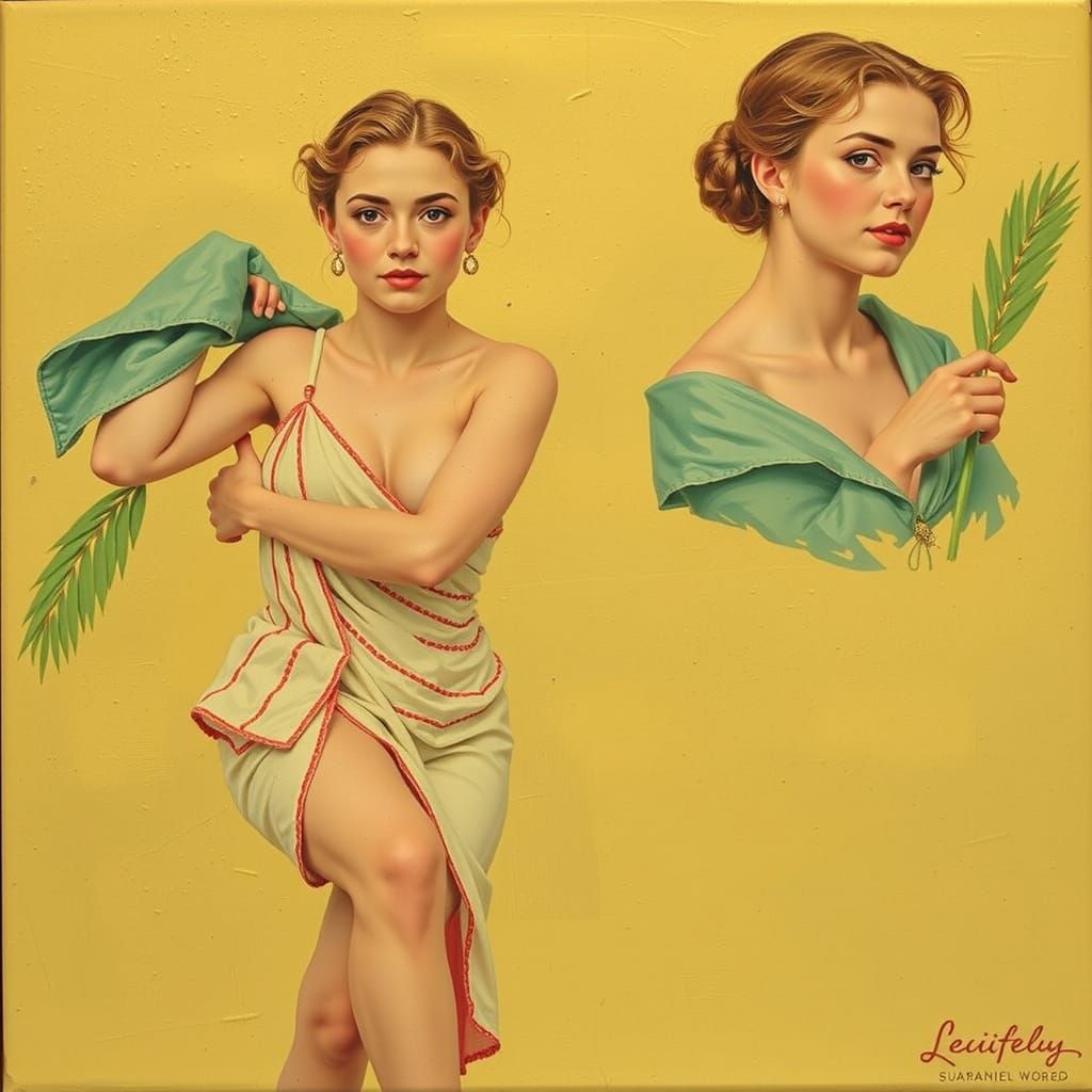 Vibrant Red Swirling Abstract Art