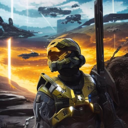Halo Reach Emile Helmet with Energy Sword
