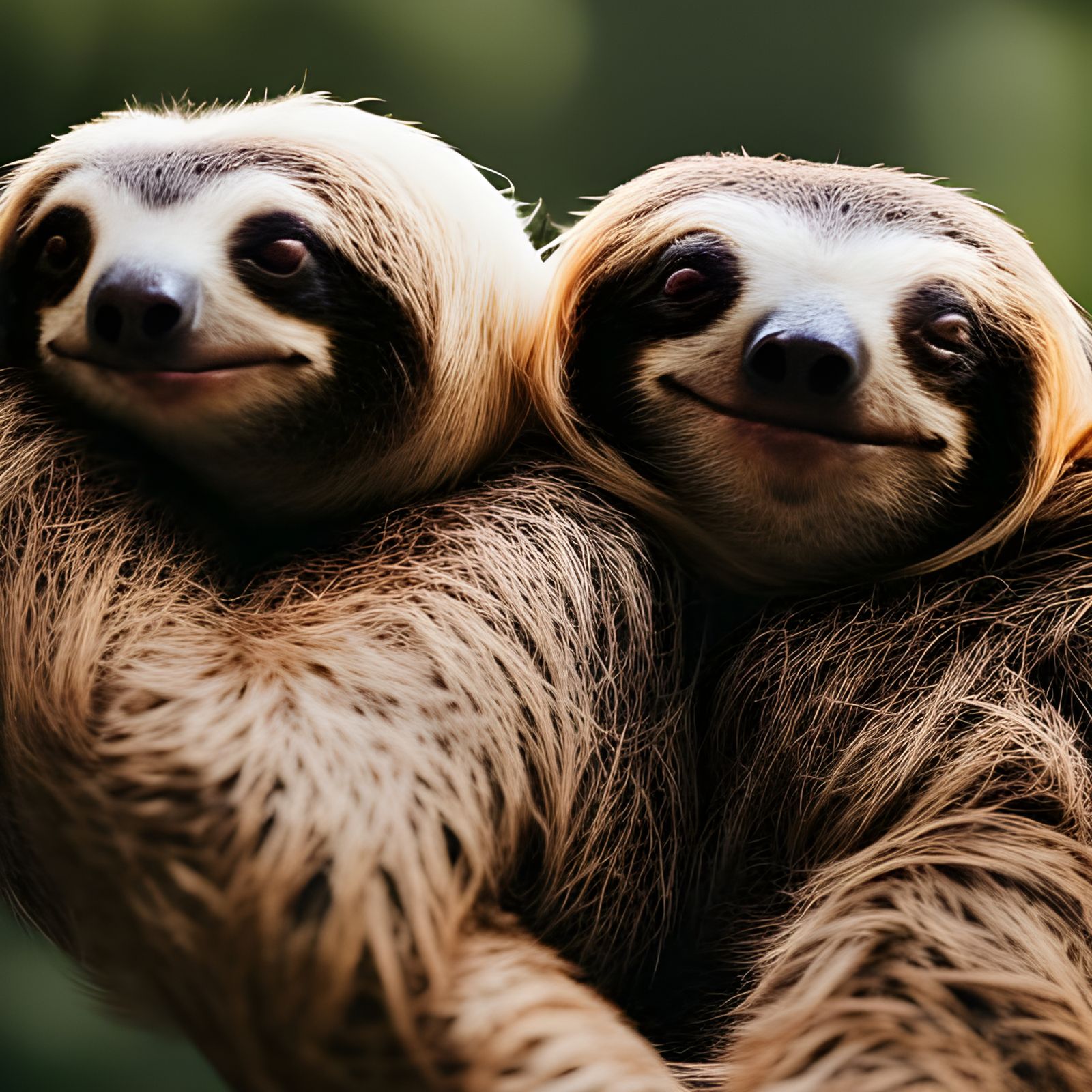 Sloths Share a Friendly Hug: Professional Photography