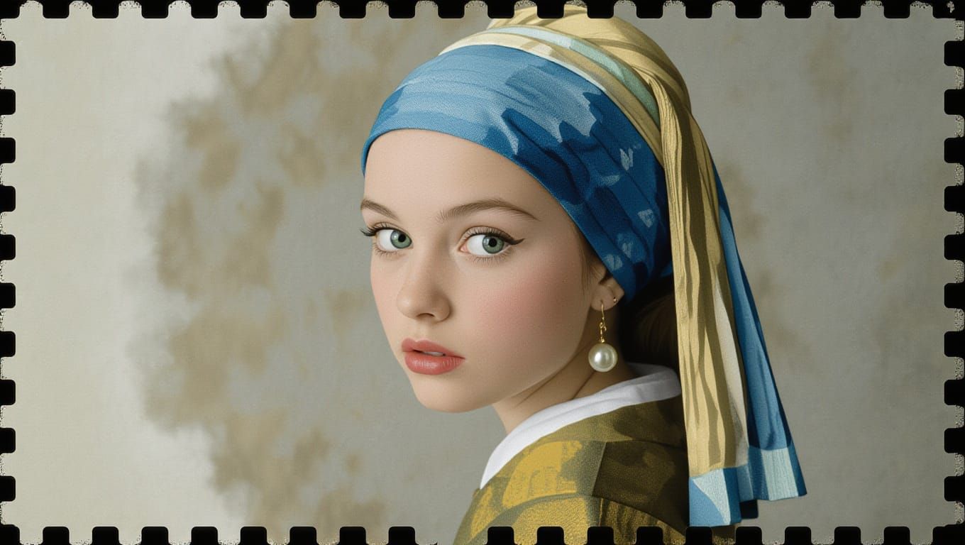 Girl with Pearl Earring in Vibrant Bratz Inspired Lomography