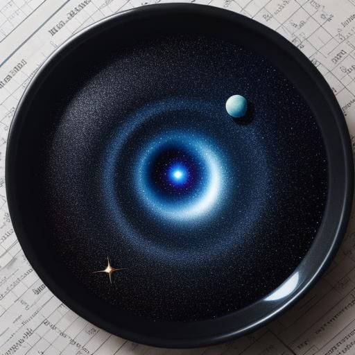 Astronomer in Knitted Space with Alcohol Ink