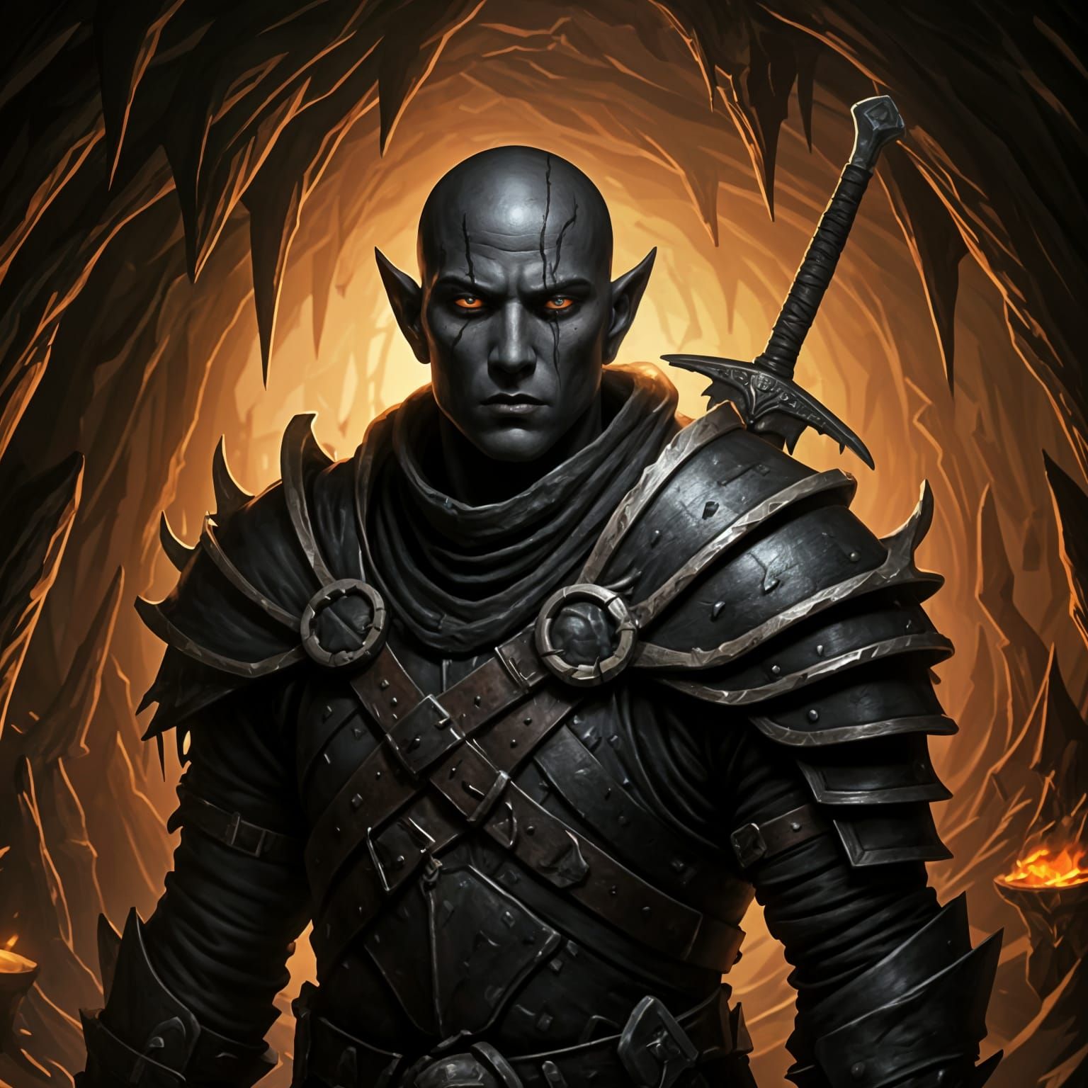 Drow Bandit in Shadow of Underdark Fungi