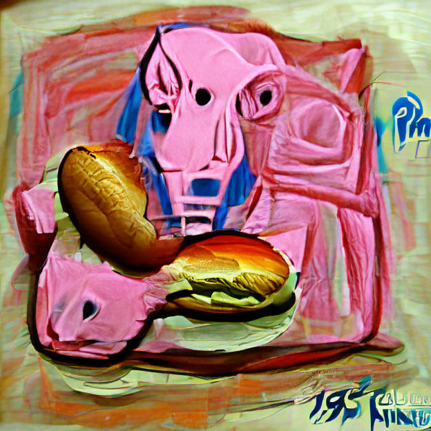 Piglet Perched on a Bun