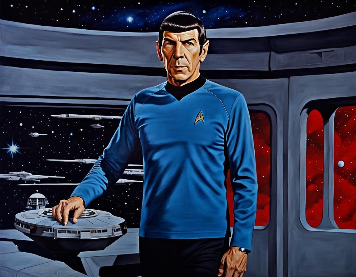 Spock Oil Painting from Original Star Trek Series