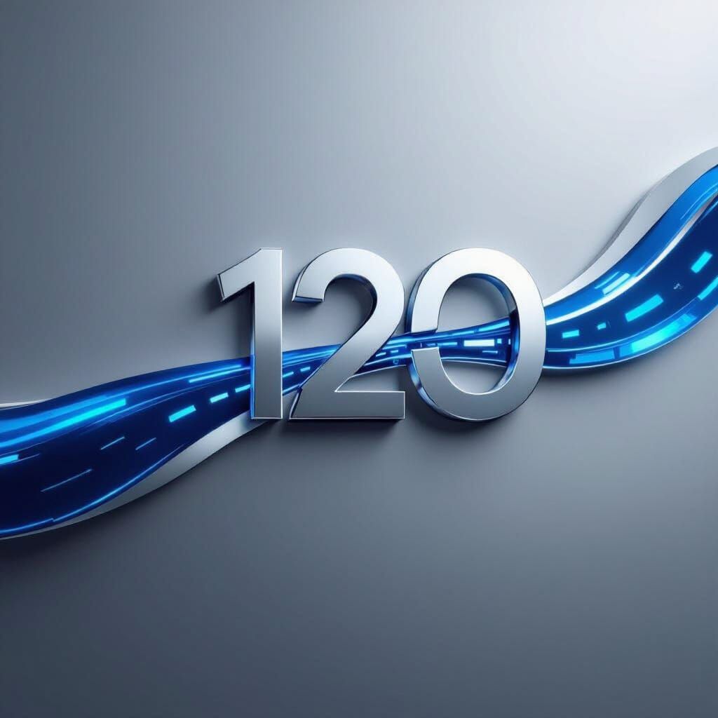 Futuristic Minimalist Logo for 120 Years of Croatian Automob...