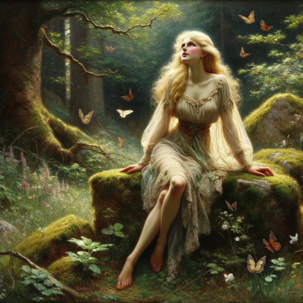 Enchanting Norse Goddess in Romantic Style