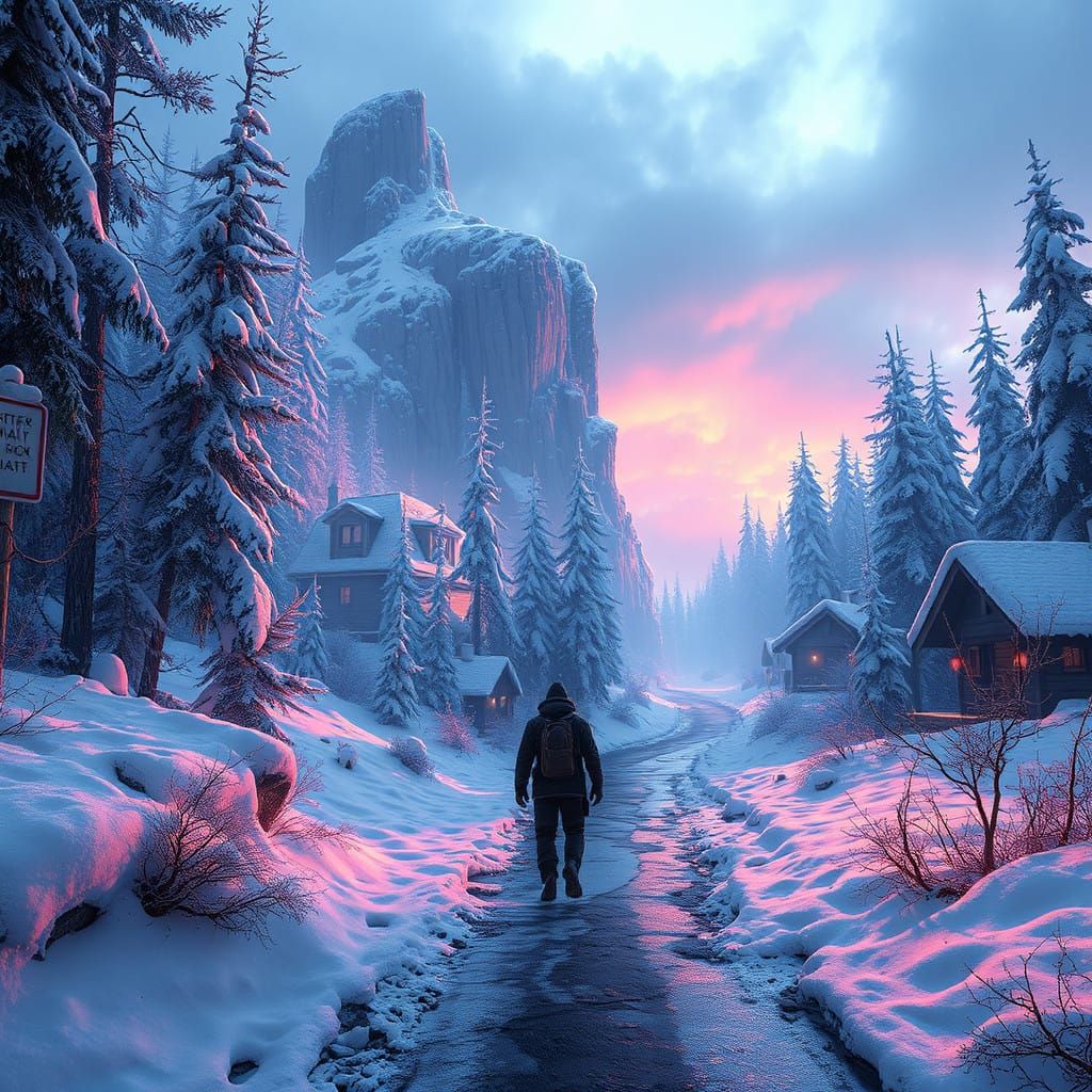 Surreal Winter Landscape Reborn from Ruin