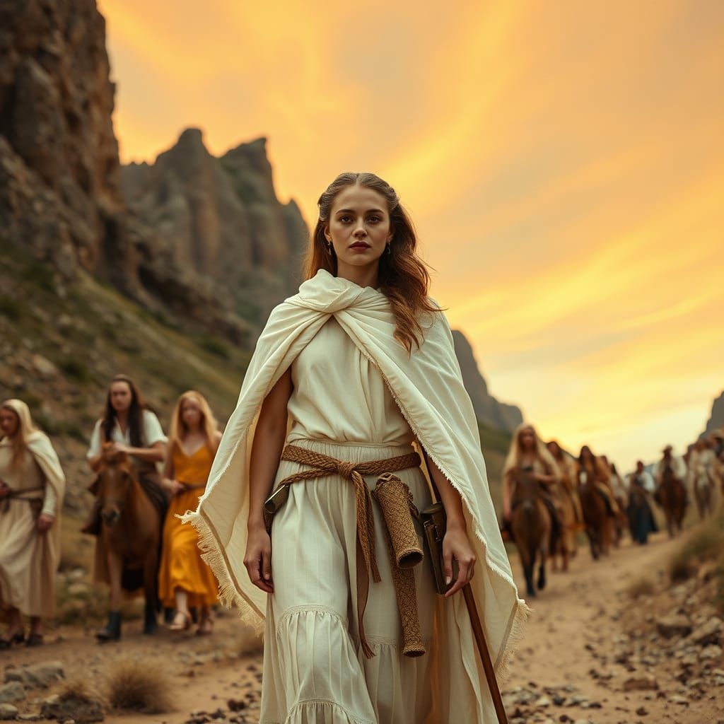 Epic Warrior Scene in Cinematic Style