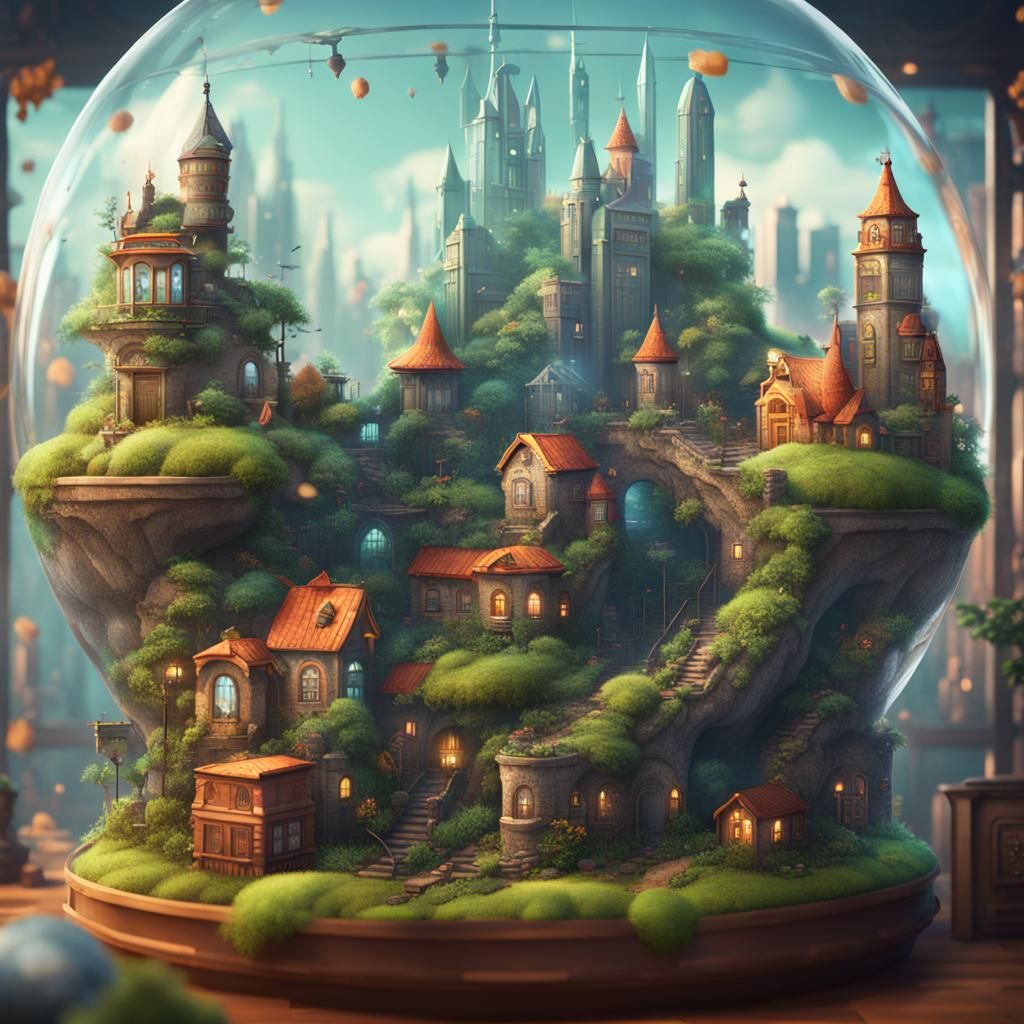 Fantastical Terrarium City for Tiny Humans