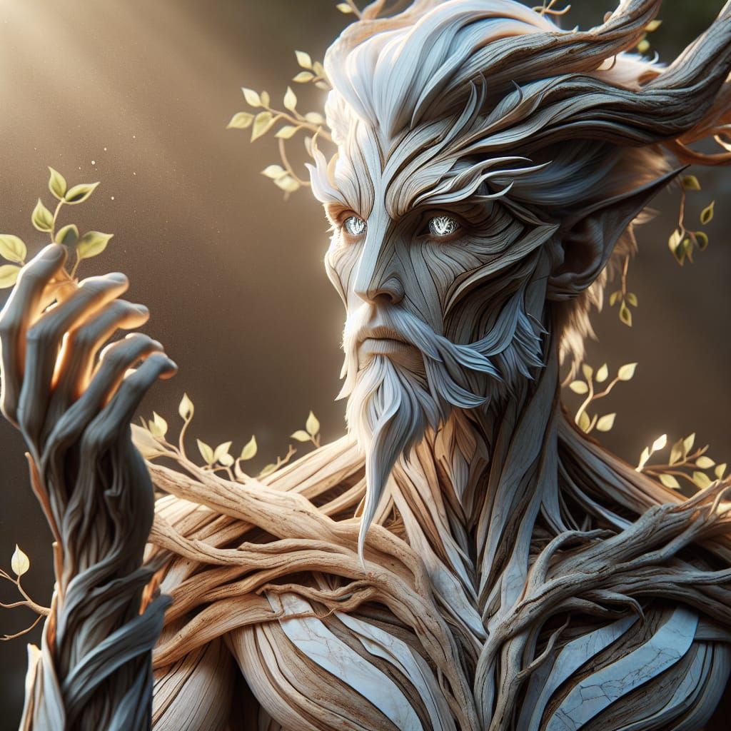 Majestic Treant in White Birch Splendor