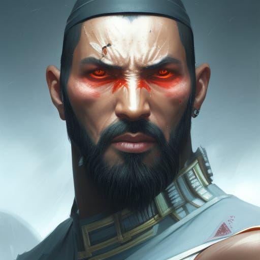 Detailed Cyborg Portrait in Dynamic Lighting