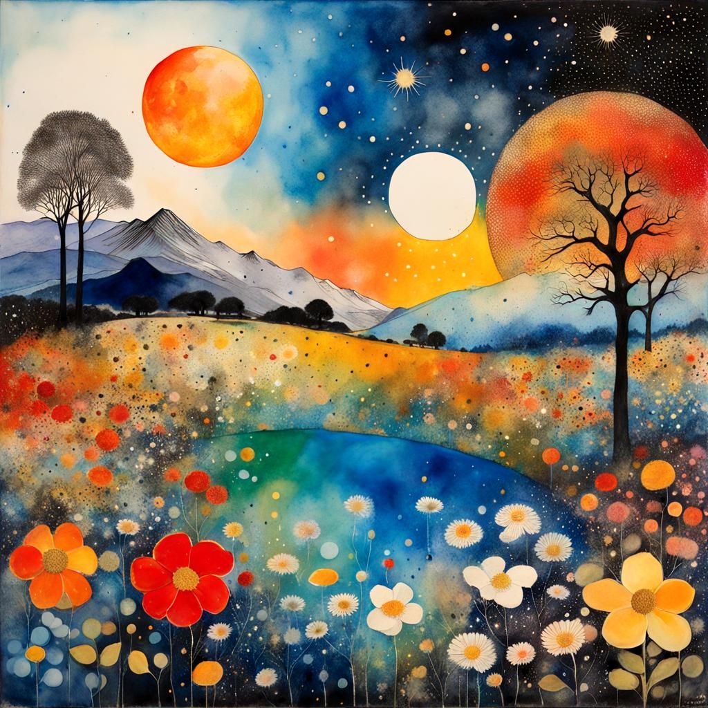 Contrast between day and night, together...