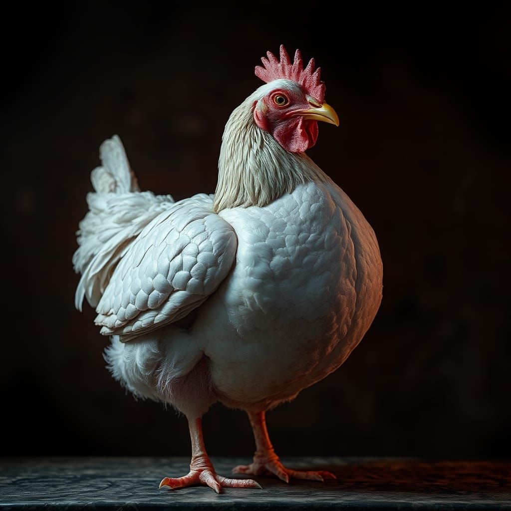 Featherless Chicken in Cinematic Realism Style