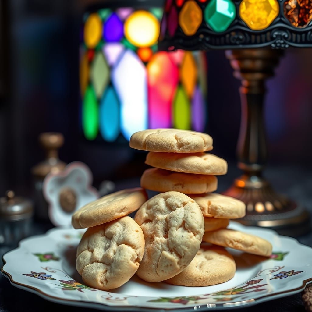 Stunning Still Life of Shortbread and Stained Glass