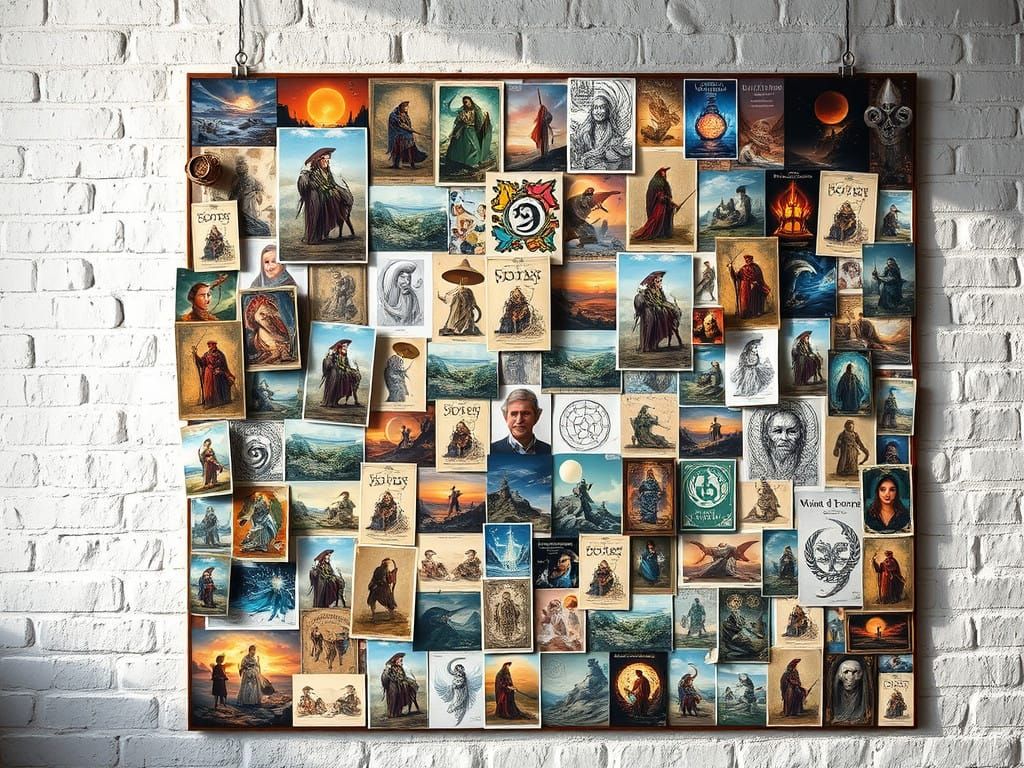 Fantasy Game creator's moodboard "Items and NPCs"