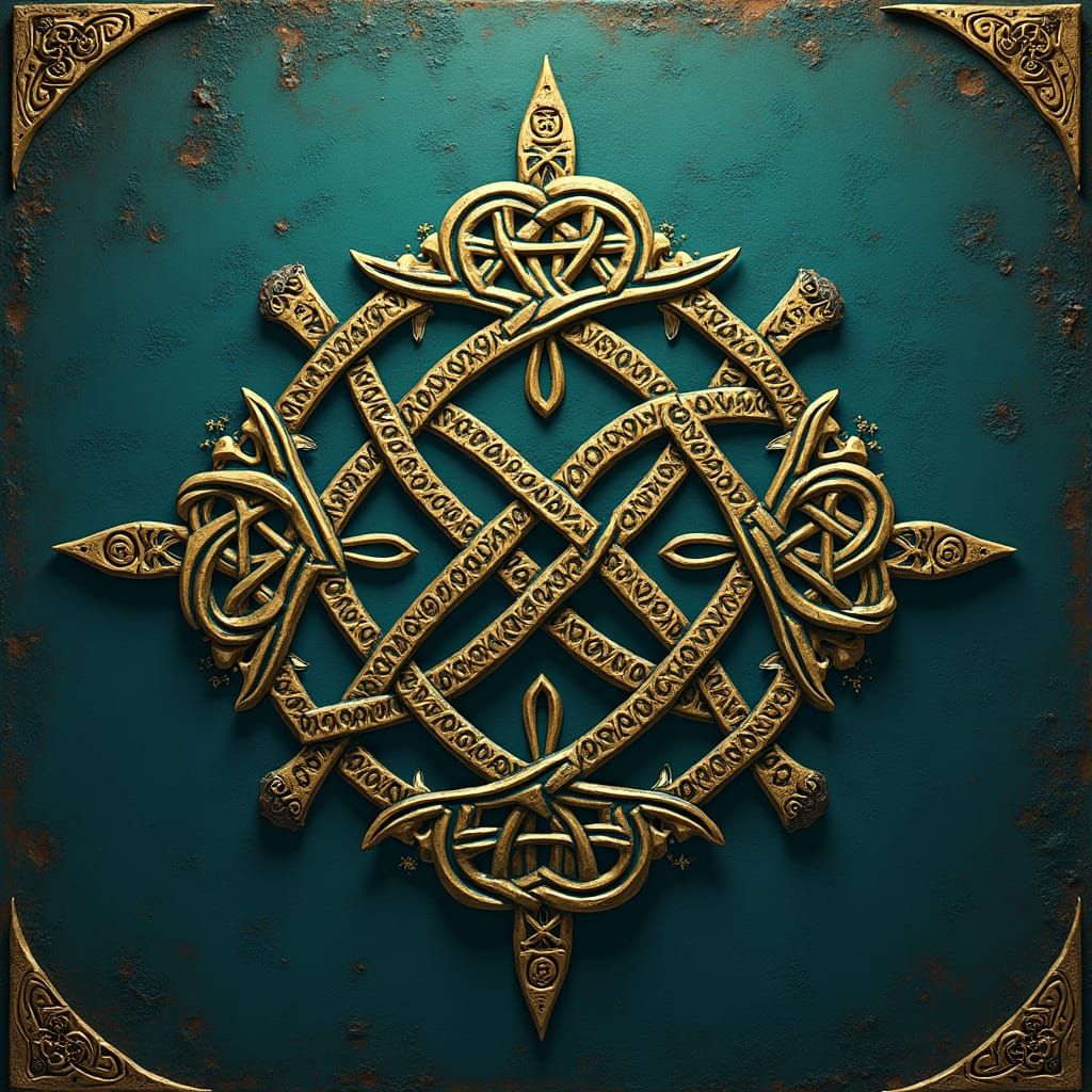 Mystical Celtic Symbols in Fantasy Style