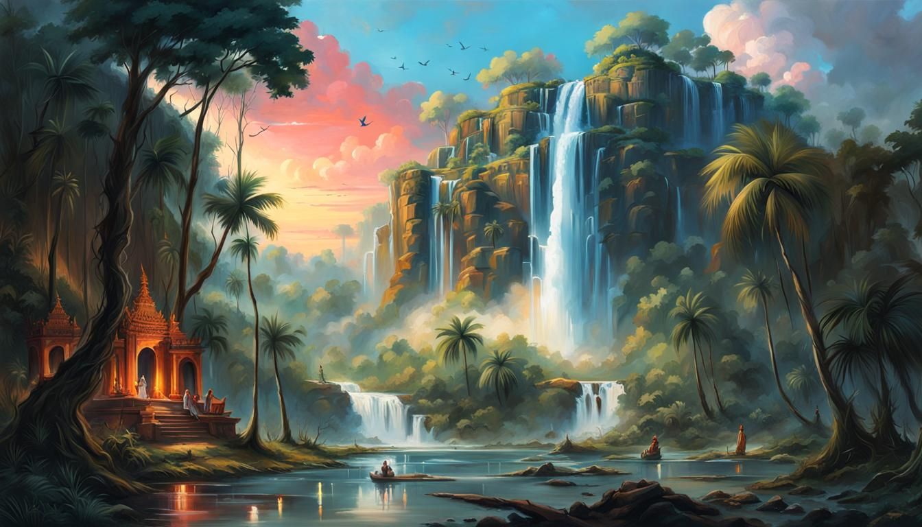 Waterfall in  Cambodia