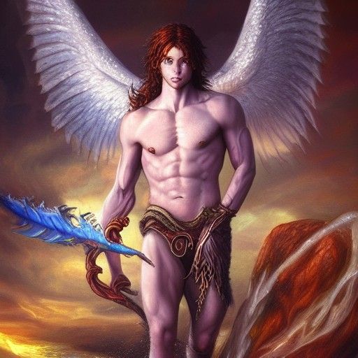 Powerful Water Demon in Oil Painting Style