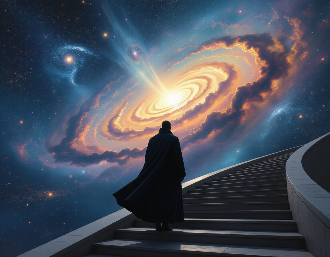 Cosmic Abyss: Surreal Stairway to the Stars