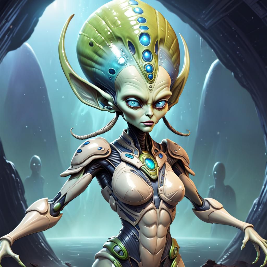 Cartoon Alien Female Chief Masterpiece