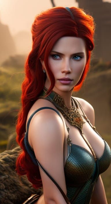Hyperrealistic Triss Portrait in Witcher Style, 8K