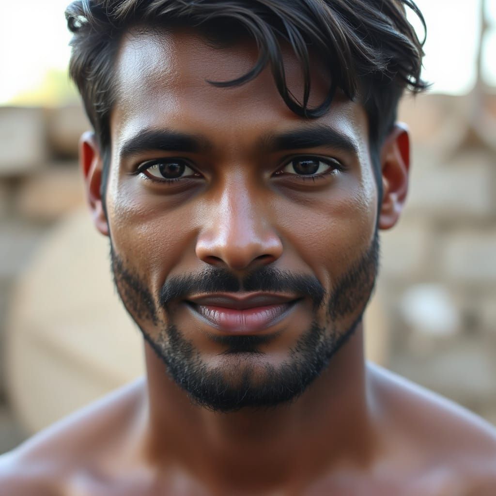 South Indian Alpha Male Portrait in Realistic Style