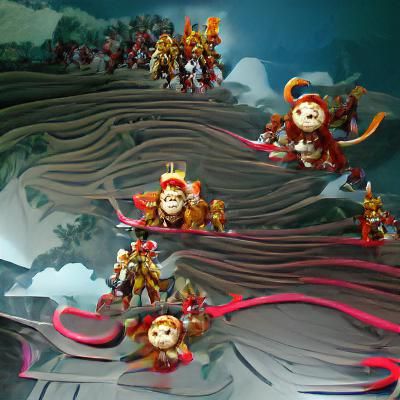 Monkey King Leads His Army
