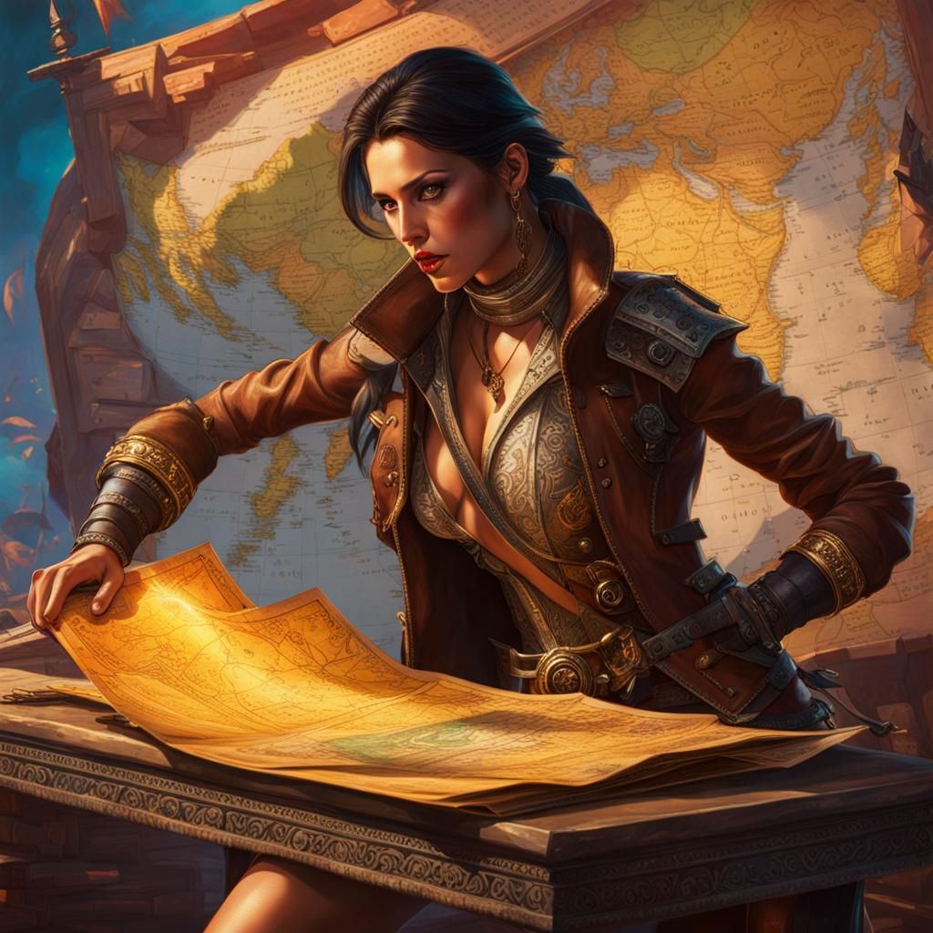 Hyperrealistic Treasure Hunter Concept Art