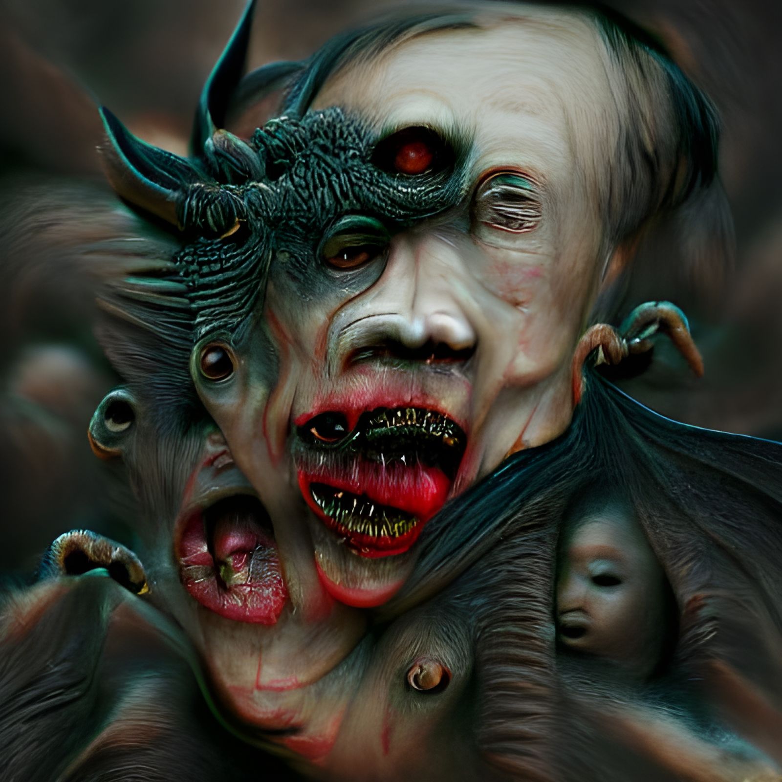 Grotesque Monster at the Entrance to Hell