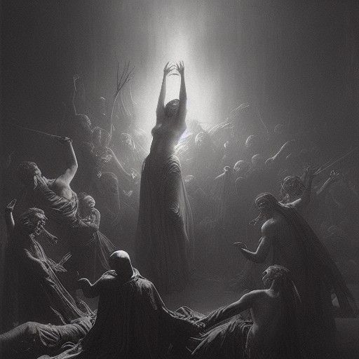 The Dance of Death, Horror Illustration