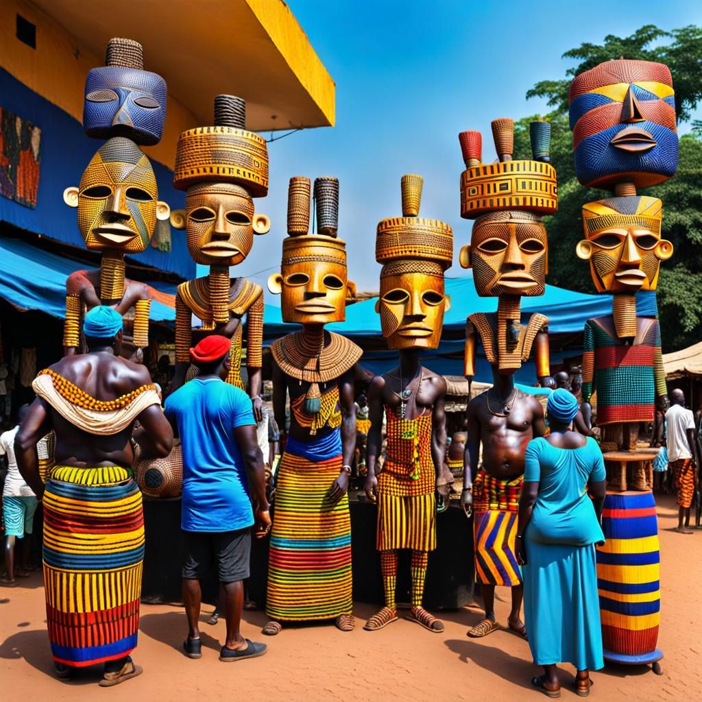 Ghana Marketplace: Magic Surrealism in 16K