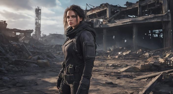 Intense Portrait of a Woman with Angry Eyes