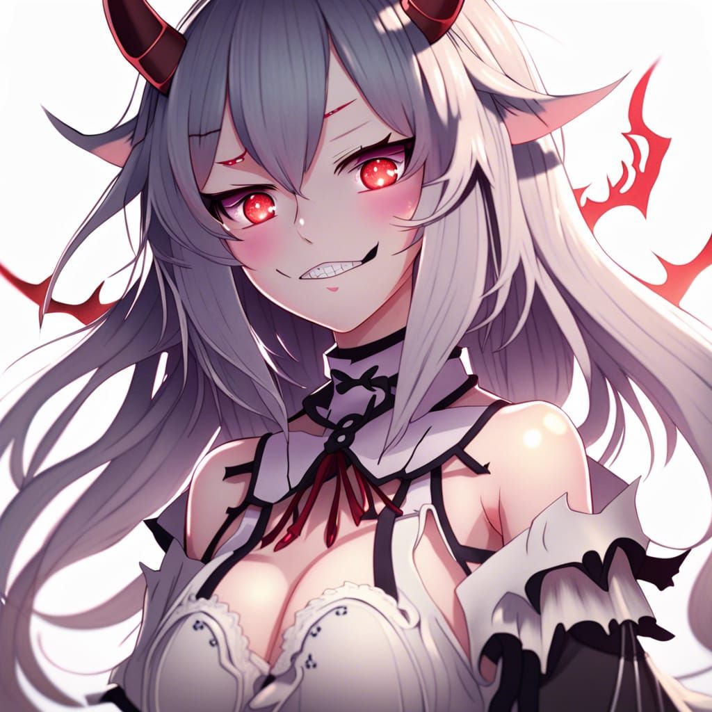 Fantasy Anime Demon Waifu Illustration