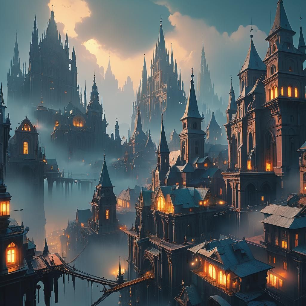 Mystical City of Holy Rumentia: Fantasy Concept Art