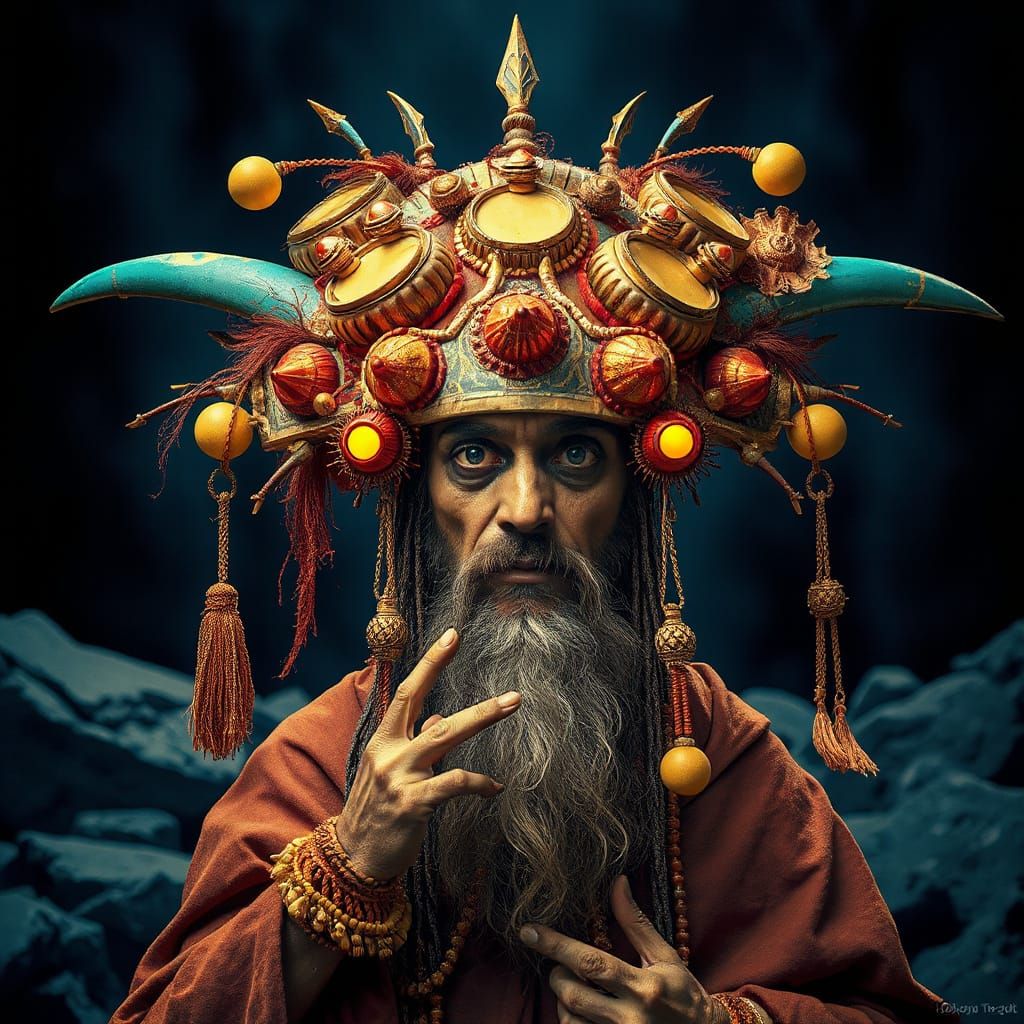 Psychedelic Shaman in a Surreal World