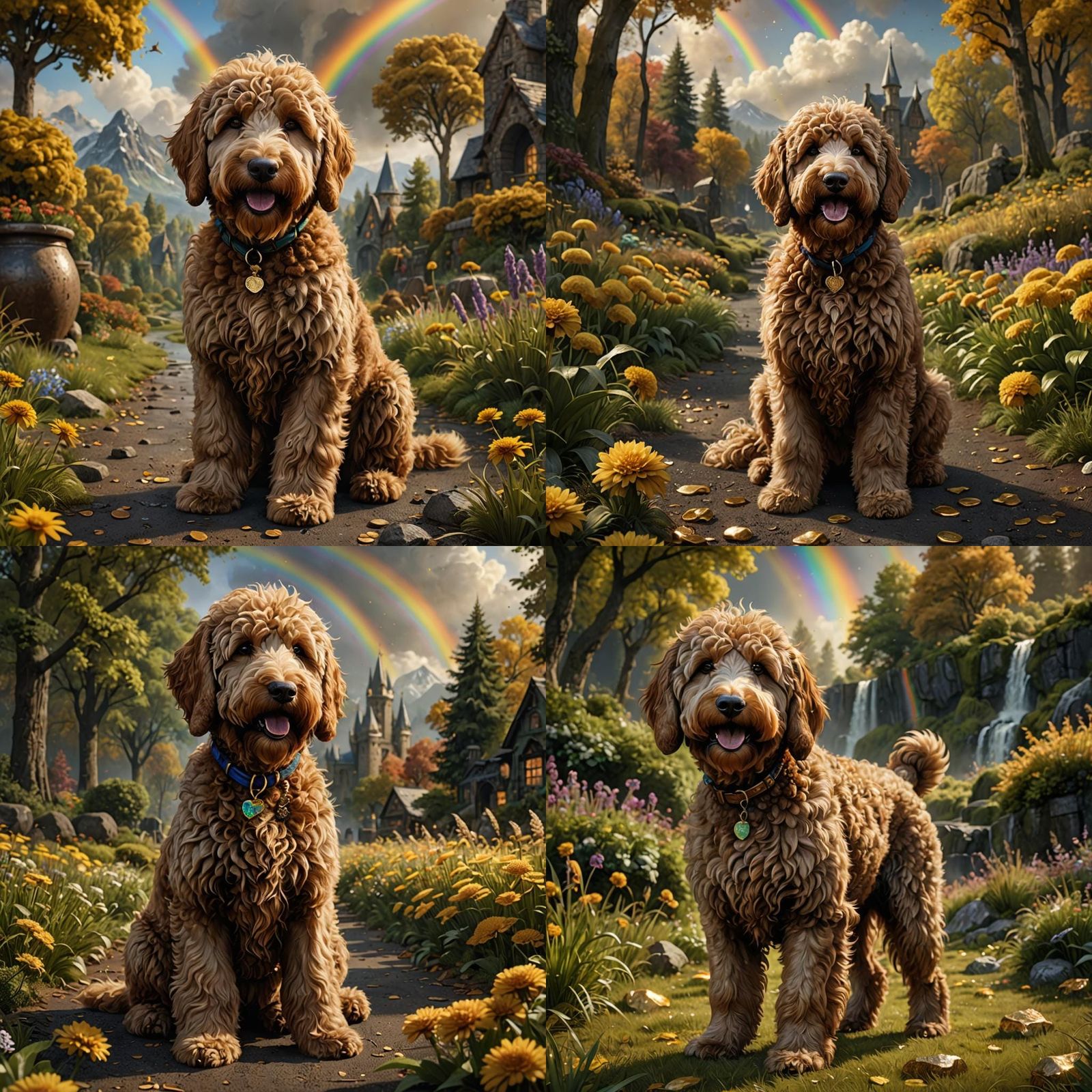 Goldendoodle Follows Scent Trail to Pot of Gold