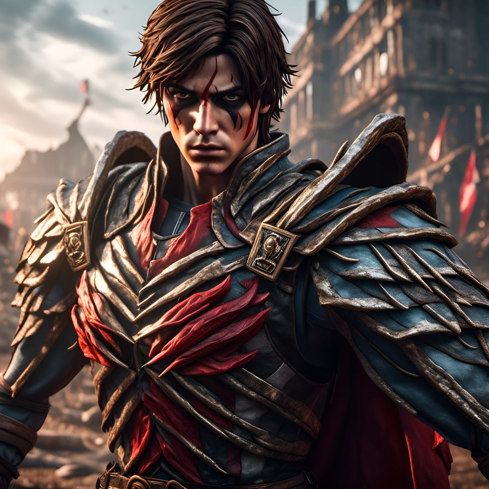 Epic Fantasy Battle Between Prince and Princess