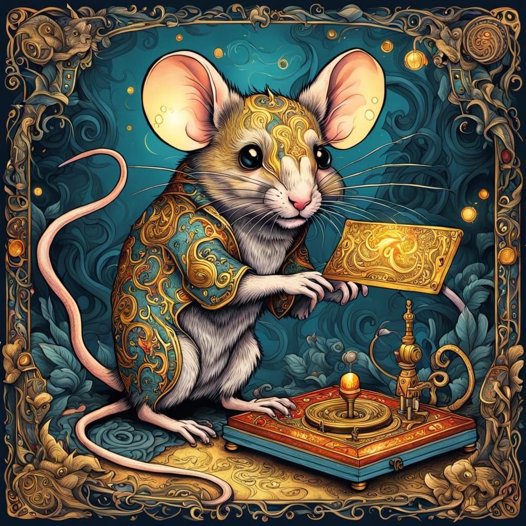Fantasycore Mouse Trap Artwork in Vibrant Colors