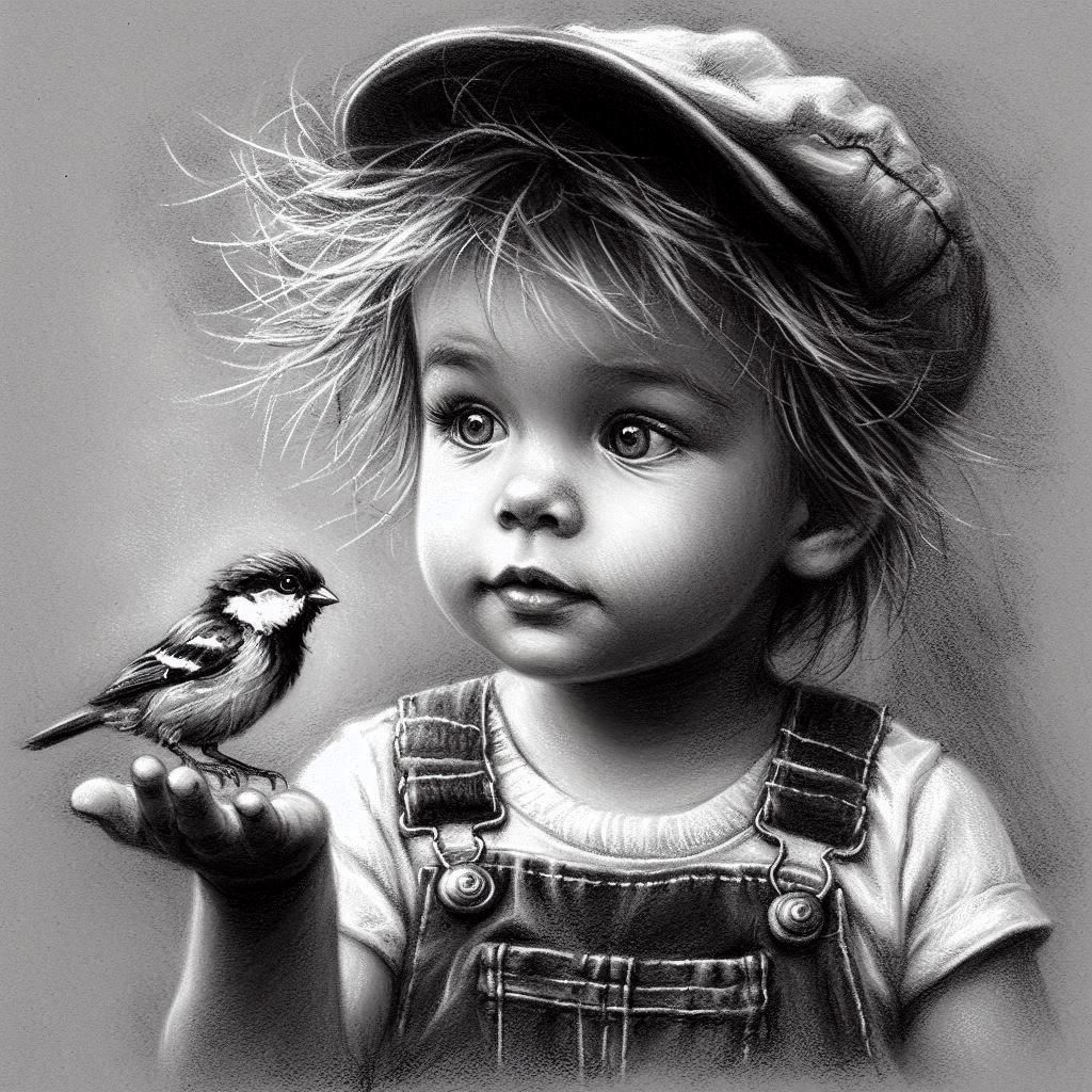 Classic Charcoal Drawing