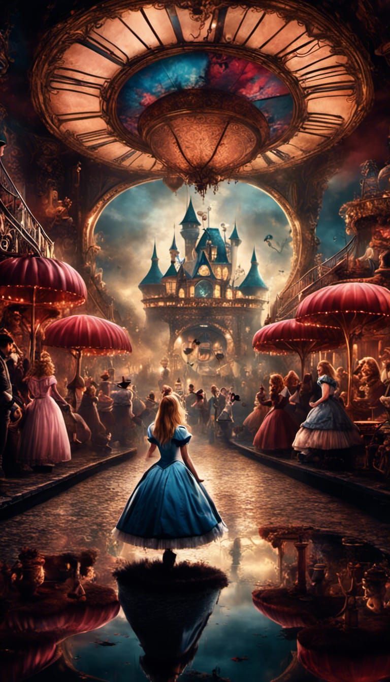 Alice in Wonderland Burlesque: Digital Matte Painting